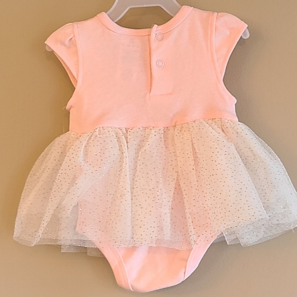 NWT Nicole Miller pink onesie/bodysuit with attached sparkly tutu - Picture 2 of 7